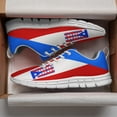thumbnail image 3 of Puerto Rico Shoes Men Women Running Tennis Shoes Breathable Casual Puerto Rico Flag Sneakers White Size 10, 3 of 5