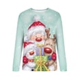thumbnail image 4 of Sweatshirt de Noël pour Femmes 2023 Manches Longues Décontracté Impression de Noël Col Rond Pull Tunique en Solde, 4 of 6