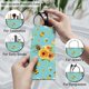 thumbnail image 4 of Estuche de cuero para gafas de sol, 2 unidades, portátil, delgado, con diseño de abeja y girasol, suave, para viaje, impermeable, con paño de limpieza, regalo, 4 of 9