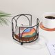 thumbnail image 2 of Soporte para posavasos de hierro en forma de G con capacidad para 8 piezas, estante de almacenamiento, soporte de exhibición de posavasos hueco, 2 of 7
