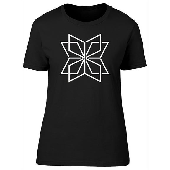 Minimal Flower Rhomboid T-Shirt Women -Image by Shutterstock, Female Large