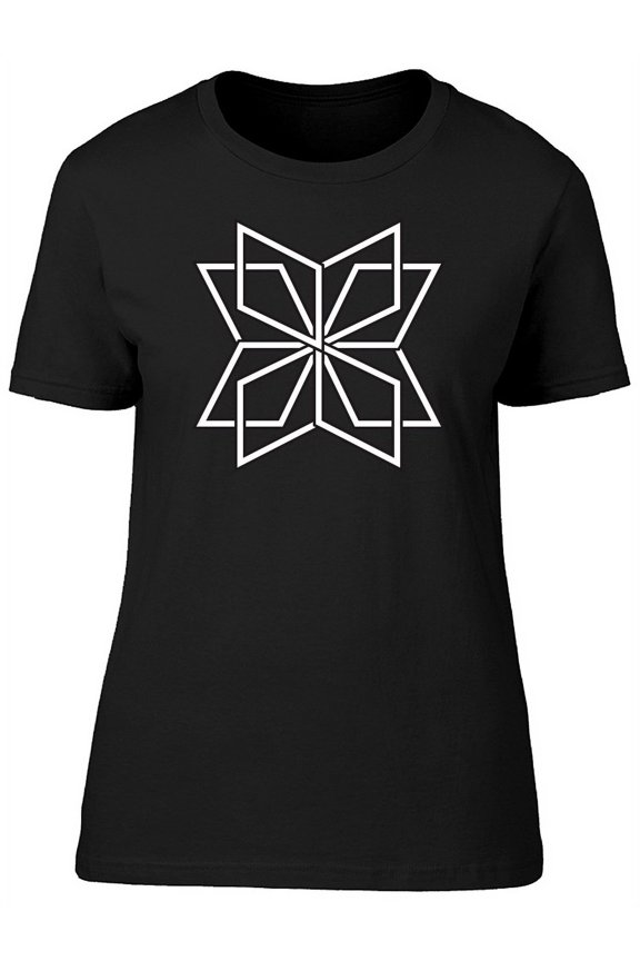 Minimal Flower Rhomboid T-Shirt Women -Image by Shutterstock, Female Large