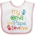 thumbnail image 3 of Inktastic My Oma and Papa Love Me Boys or Girls Baby Bib, 3 of 4
