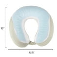 thumbnail image 2 of Memory Foam Travel Pillow- With Gel That Cools for Head/Neck Support with Pillowcase for Sleeping, Traveling, Airplanes, Trains by (Gray), 2 of 8