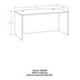 thumbnail image 2 of Pemberly Row Engineered Wood Bowfront Executive Desk in Classic Cherry, 2 of 6