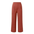 thumbnail image 5 of SUYOLL Women Trousers Solid Color with Pockets Loose Fit Straight Leg Design Comfortable Everyday Wear Classic Versatile Pants, 5 of 5
