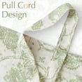 thumbnail image 5 of Curtainking Farmhouse Valance 20 inch Sage on Beige Rustic Floral Light Filtering Curtain Semi-Sheer Tie Up Valance for Kitchen Bathroom Rod Pocket 1 Panel, 5 of 5