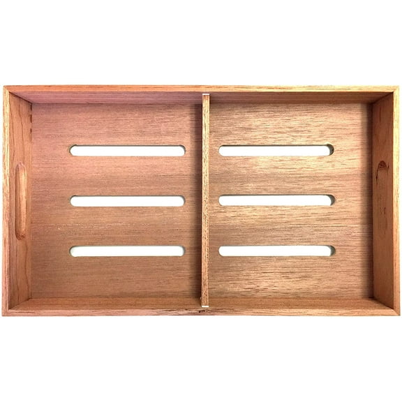 F.e.s.s. Fess Storage versatility Cedar Tray with Adjustable Divider