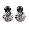 thumbnail image 1 of Ear Studs Anti-allergic Cubic Zirconia Stainless Steel 3 Prong Design Earrings For Daily Life, 1 of 5