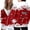 Red, variant on Zhanying Palm Hoodie for Women Pink Y2K Tops,Women's Christmas Printed Hoodie With Casual Loose Zipper Hoodie
