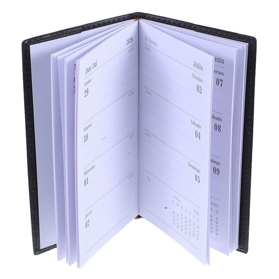 OFFIGAM Pocket Weekly Planner 2026 Black PVC Paper 1Pack