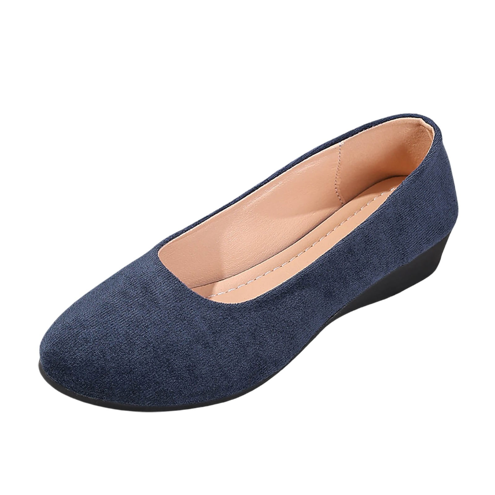 Chaussures Décontractées Femme En Daim - Talon 2,5 Cm, Bout Fermé, Confortables Pour Tous Les Jours
