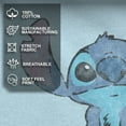 thumbnail image 4 of Men's Lilo & Stitch Watercolor Stitch Graphic Tee Light Blue 3X Large, 4 of 9