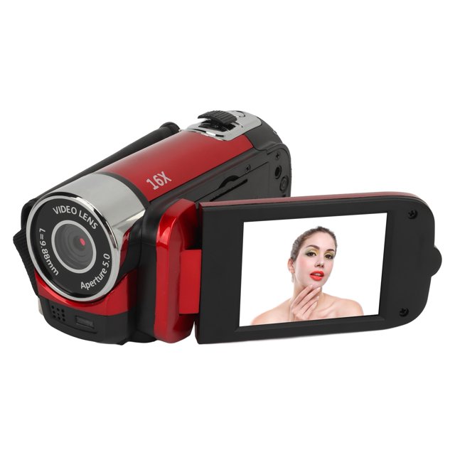 Cámarae Grabadore de Vídeo HD 1080P, Zoom Digital 16x, Pantalla Giratoria de 16MP, Conexión USB para Grabación del Crecimiento del Bebé, Vijes