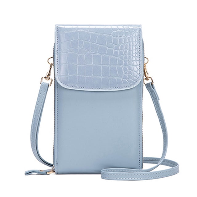 Bolso bandolera de PU Cartera de mujer Bolso minimalista de moda para teléfono