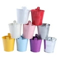thumbnail image 4 of Worgeous 9Pcs Mini Metal Buckets Flowerpot Tinplate Home Gardening 3In, 4 of 8