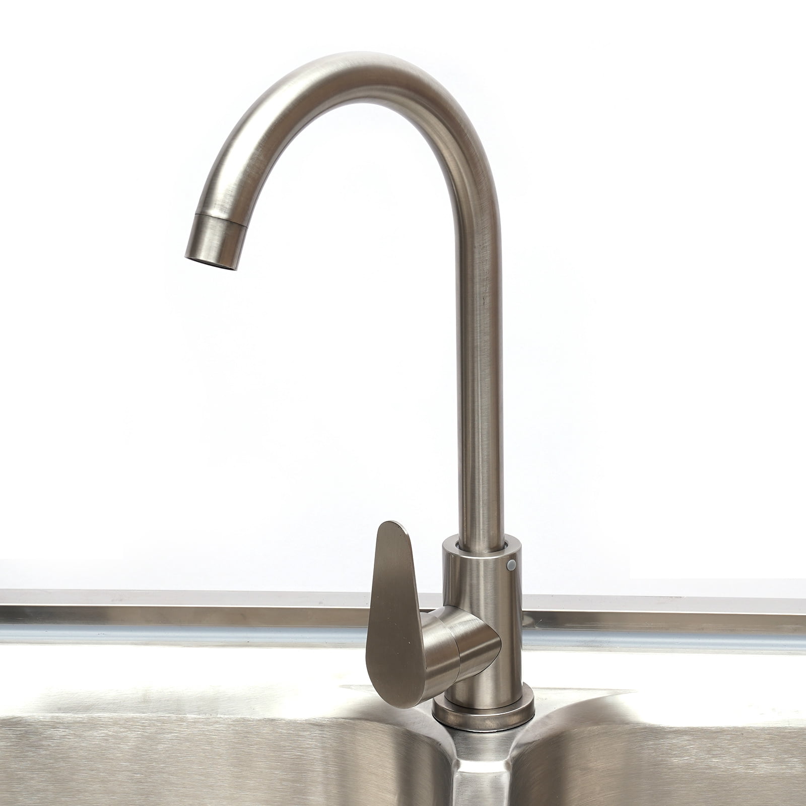 Utility Sink with Double 12.6'' Stainless Steel Sinks, 330 lbs Load Capacity, Upper and Lower Shelves for Storage, Anti-Clogging Filter, Noise Reduction Pad, Easy to Install