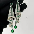 thumbnail image 5 of Necvior Elegant Silk Ribbon Shaped Dangle Earrings Satins Ear Pendants Stylish Accessory, 5 of 18