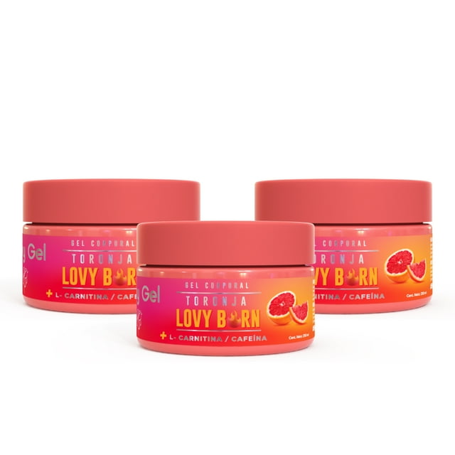 Gel Corporal Lovy care 3 X 2 tarros de 225 ml c/u Toronja