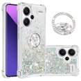 thumbnail image 1 of Funda para Xiaomi Redmi Note 13 Pro Plus 5G con Brillo Líquido Flotante, Purpurina, Parachoques y Anillo Giratorio Soporte, 1 of 5