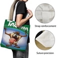 thumbnail image 3 of Taz-Mania Bolso de tela con estampado de lienzo para mujer, bolsa de compras reutilizable y estética, con cremallera interior, regalo para mujer,40*45cm., 3 of 6