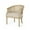 Natural/Beige, variant on Noble House Silkie Wood and Cane Club Chair, Beige and Natural