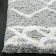 thumbnail image 3 of SAFAVIEH Equinox Erica Abstract Polyester Shag Area Rug, Grey/Cream, 5' x 8', 3 of 7