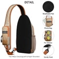 thumbnail image 2 of Retro Sling Bag, Sketch Style Geometric Crossbody Backpack with Tribal and Rustic Elements for Daily Use, 2 of 6