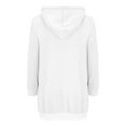 thumbnail image 6 of Breezora Womens Oversized Full Zip Hoodie Long Sleeve Loose Warm Sweatshirt Fall Winter Pullover With Pockets L Size White, 6 of 9