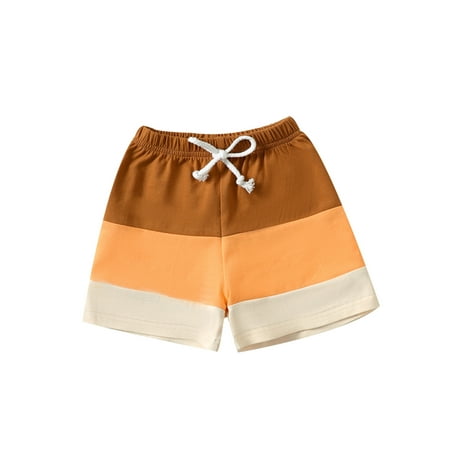 

Bagilaanoe Toddler Baby Boys Casual Shorts Quick Dry Drawstring Short Pants 6M 12M 18M 24M 3T Kids Contrast Color Summer Clothes