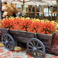 thumbnail image 5 of Morttic 12 Bundles Artificial Flowers, Fake Artificial Greenery UV Resistant No Fade Faux Plastic Plants for Wedding Bridle Bouquet Indoor Outdoor Home Garden Kitchen Office Table Vase (Orange), 5 of 8