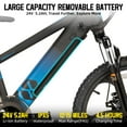 thumbnail image 4 of JOYSTAR Electric Bike for Teenagers, Ages 7+ with 250W Brushless Motor, 15 Miles 15MPH Electric Mountain Bicycle with Removable Battery, Multiple Colors, 4 of 6