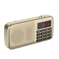 thumbnail image 2 of Queilt pcs Rechargeable Portable Radio, FM Radio with 2400mAh Rechargeable Battery, Small Digital Portable Radio with Clock, Alarm Clock and Emergency Light, Support MP3, SD, USB, AUX, 2 of 4