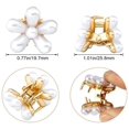 thumbnail image 3 of 10 clips de garra de pelo con perlas pequeñas con diseño de flores, accesorios decorativos para el cabello para mujeres y niñas, 3 of 5