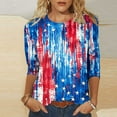 thumbnail image 2 of Dagegui Under $15 4th of July Patriotic Shirts for Women 2025 American Flag Stars Stripes T-Shirts Glitter Firework Graphic Tees Memorial Day Parade Summer Tops, 2 of 5