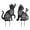 2 piece set, variant on SDFGTstore 1/2Pcs Metal Cat Garden Decors Animals Garden Decors Sculpture Metal Cat Decorative Garden Stakes Black Cat Silhouettes