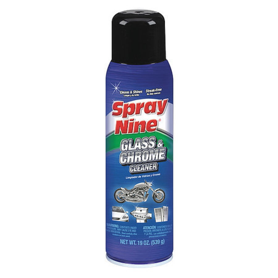 SPRAY NINE 23319 Liquid Glass Cleaner, 19 oz., Clear, Lemon, Aerosol Can