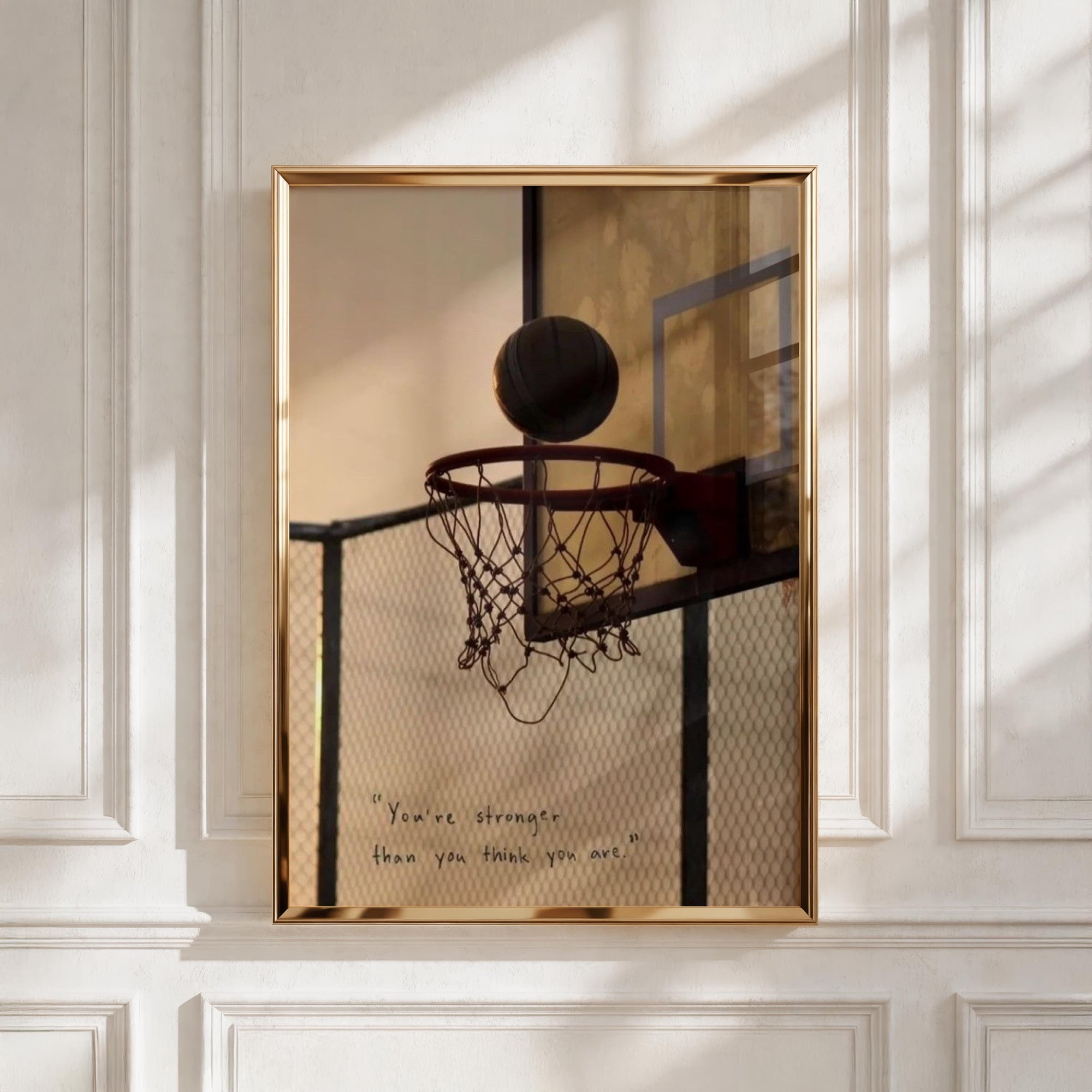 SHIRVA Vintage Basketball Hoop Poster | Retro Sports Wall Art | Street Court Print | Classic Basketball Decor | Athletic Aesthetic Poster | Gift Unframed Canvas 8x12in