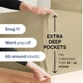 thumbnail image 3 of Juego de sábanas CGK Unlimited Extra Deep Pocket Queen Beige, 3 of 9