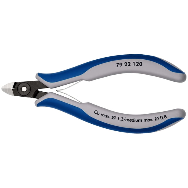 KNIPEX 79 22 120 Pinzas de precisión de corte diagonal para electrónica Con fundas en dos componentes bru¤ido 120 mm