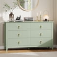 thumbnail image 1 of Bingirl Commode Cannelée 54 Pouces de Large Armoire Organisatrice de Rangement pour Salon Couloir Entrée Vert, 1 of 7