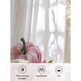 thumbnail image 6 of Sheer Curtains 96 inches Long, Pink Pumpkin Thanksgiving Fall Leaf Vintage Farmhouse Light Filtering Sheer Window Curtains Rod Pocket Voile Drapes for Bedroom Living Room, 52"W x 96"L 2 Panels, 6 of 7