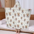 thumbnail image 5 of Highland Cow Flower Wreath Pattern Hooded Bath Towel，60"x35" for Ages 3 To 12 Kids, Quick Dry Lightweight Soft Microfiber Hood Beach Towel Cover Up for Kids, 5 of 7