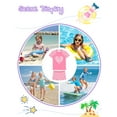 thumbnail image 4 of weVSwe Girls Rash Guard Swimsuit Rare Hem Cuffs Bathing Suit UPF 50+ Protection, 4 of 7