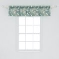 thumbnail image 2 of Ambesonne Tropical Window Valance, Retro Jungle Leaves Art, 54" X 12", Grey Teal Almond Green, 2 of 3