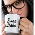 thumbnail image 2 of 3drose, Boss Babe, 11oz Two-tone Black Mug, 2 of 6