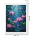 thumbnail image 2 of Diamond Art Kits for Adults - Blooming Pink Lotus Garden 5d Diamond Painting for Adults, Diamond Art for Adults Beginners, Frameless Diamond Painting Kits for Adults for Home Wall Decor, 2 of 7