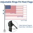 thumbnail image 3 of FIASON 1 Pack 10 FT Black Flag Pole Kit in Ground with Metal Eagle Topper & Solar Light, Heavy Duty Flag Pole Holder with 5 Pronges Base  for Outside House Yard Garden Decor Residential Commerical, 3 of 15