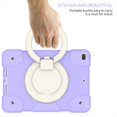 thumbnail image 6 of Allytech Case for iPad 9th/8th/7th Generation 10.2", Kids Case with 360° Rotating Folding Ring, Pencil Holder, Strap Drop-Proof Case for iPad 9/8/7 Gen 2021/2020/2019, Taro Purple, 6 of 12