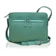 thumbnail image 1 of ili New York Bolsos cruzados de cuero genuino para mujer - Organizador de bolso de hombro con bloqueo RFID premium con correa ajustable, 1 of 5